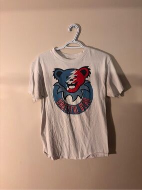 Grateful Dead Logo Tee - Cream & Gray Print